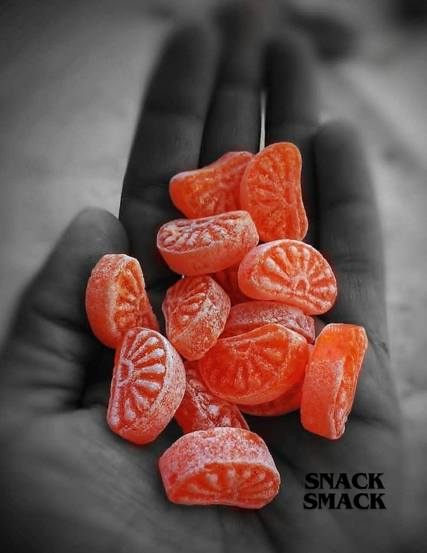 Orange half-moon candy| The snack smack