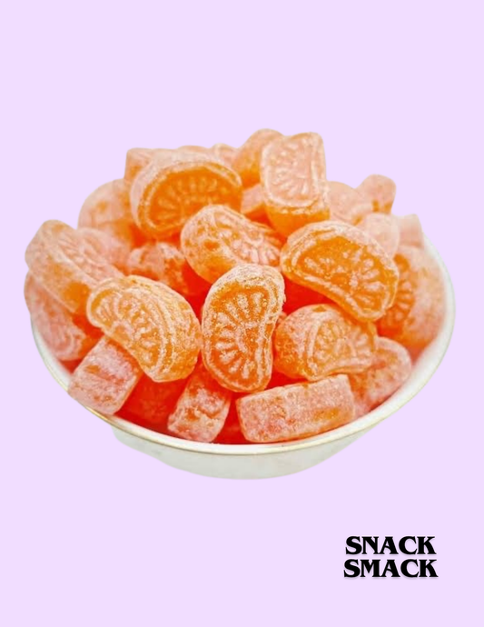 Orange half-moon candy| The snack smack