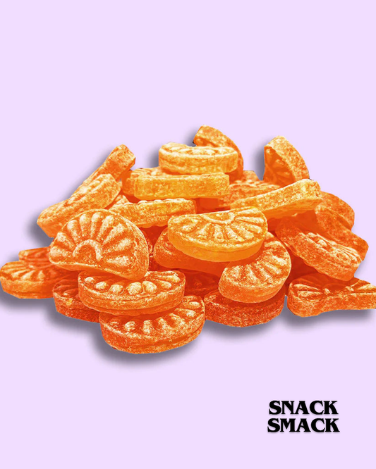 Orange half-moon candy| The snack smack